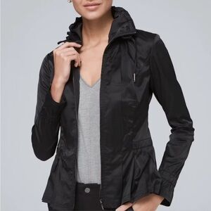 White House Black Market Black Peplum Jacket, Size Small